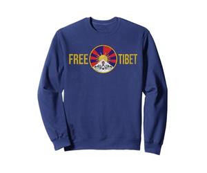 Free Tibet Tibetan Flag Emblem Restore The Dalai Lama Felpa