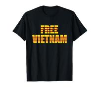 Free Vietnam South Viet Nam Flag Anti Comunist T-Shirt Maglietta