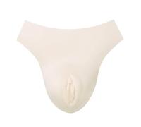 Freebily 4 Tipi di Mutande Intimo Ingrandisci Pene Pouch Pad Camel Toe Slip Modellante per Crossdresser Uomo Sexy String Tanga Perizoma Hiding Gaff Panty Transgender Nudo B Taglia Unica