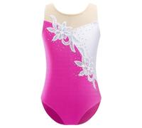 Freebily Body da Ginnastica Artistica Bambina Leotards Metallico Vestito Danza Classica Body da Balletto Jumpsuit Abiti da Ballo Ballerina Costumi di Danza Performance Rosa 13-14 anni
