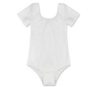Freebily Body Danza Classica Bambina Cotone Maniche Corte Leotard Balletto Dancewear Tutu da Balletto Body Ginnastica Artistica per Gara Vestito Ballerina Bianco 10 anni