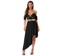 Freebily Costume Imperatrice Romana Donna Vestito Dio Greco Romano Abito da Dea Greca Atena Olimpia Costume della Regina Egiziana Costumi Carnevale Halloween