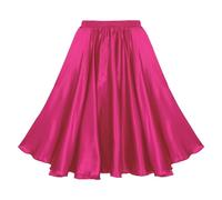 Freebily Gonna da Ballo per Bambina Abito da Ballerino Flamenco Gonna da Ballo per Corrida Spagnola Gonna Grande Swing per Danza del Ventre Rumba Salsa Tango Latino Dancewear Rosa Caldo A 3-4 Anni