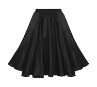 Freebily Gonna da Ballo per Bambina Abito da Ballerino Flamenco Gonna da Ballo per Corrida Spagnola Gonna Grande Swing per Danza del Ventre Rumba Salsa Tango Latino Dancewear Nero 7-8 Anni