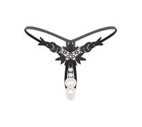 Freebily Perizoma Donna Curvy Hot Slip G-String Sexy Hot Thong Tanga Mutande a Vita Bassa Mutandine Trasparente Biancheria Intima Lingerie Jockstrap Underwear Nero B M