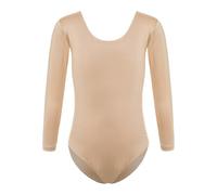 Freebily Ragazze Body Danza Classica Ginnastica Artistica Intimo Manica Lunga Bambina Leotards Tinta Unita Vestito da Balletto Danza Moderna Body da Pattinaggio Dancewear
