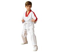 Freebily Tuta da Allenamento Karate Arti Marziali Bambini Ragazzi Divisa Taekwondo Karate Studenti Giacca con Cintura + Pantaloni Kimono Judo Jujitsu Aikido Competizione Bianco 15-16 anni