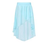 Freebily Tutu Danza Classica Bambina Chiffon Gonna Davanti Corta Dietro Lunga Gonnellino a Portafoglio da Danza del Ventre Tulle Ballerina da Pattinaggio Artistico Azzurro 12 Anni