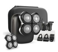 Freebird FlexSeries Pro Ultimate Grooming Bundle - Rasoio elettrico per testa e corpo, custodia da viaggio e lame di ricambio, tecnologia Wet/Dry, senza fili, anti-urto