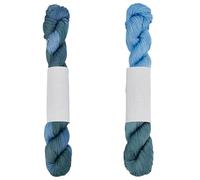 FREEBLOSS 2 pezzi filato Sashiko 2 x 100 m 100% cotone filo da cucito blu per cucire a mano fili spessi per trapuntare ricamo sashiko kit accessori