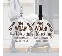 FREEBLOSS 2Pc Baby Sign Don't Touch Baby Sign Passeggino Tag No Touching Baby Sign Cowboy Passeggino Tag Baby Car Safety Signs Please Don't Touch Baby Sign