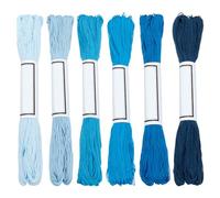FREEBLOSS 300 iarda di Filo Sashiko 6 matasse di Cordoncino di Cotone Al 100% blu Navy Fili Da Ricamo Giapponesi Sashiko per Cucire A Mano Filo Spesso Sashiko per Forniture Da Ricamo Giapponesi
