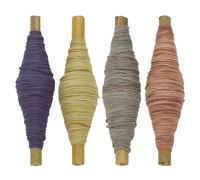 FREEBLOSS 4 pezzi di filato sashiko, filo sashiko, 35 m, 4 colori, filo per ricamo di cotone giapponese, trapunta e bastone sashiko, set di accessori, colori naturali