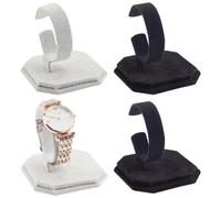 FREEBLOSS 4 Pezzi Espositore Orologi Espositore per Orologi da Polso Supporto per Orologi in Velluto Bracciale Porta Orologi per Il Piano d'Appoggio della Fiera