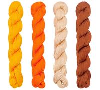 FREEBLOSS 4 pezzi Sashiko Filo Sashiko Matassa 100 M* 4 Colori (Tramonto) Cotone Filo da Ricamo Giapponese Quilting & Ricamo Sashiko Kit Forniture Filo da Cucito