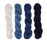 FREEBLOSS 4Pcs Sashiko Filo Sashiko Matassa 100 Yards* 4 Colori Cotone Filo da Ricamo Giapponese Quilting & Ricamo Forniture Cucito Fili Tinto Blu