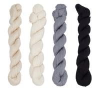 FREEBLOSS 4pezzi Filo Sashiko in 4 colori Matassa Sashiko 4 * 100 M filo da ricamo in puro cotone Filo Sashiko giapponese Colori di base per quilting e ricamo Kit Sashiko Forniture