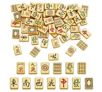 FREEBLOSS 65 Pezzi Oro Mahjong Perline (13 Finiture) Piccolo Smalto Charm Perline In Lega Con Foro 2 Mm Per La Fabbricazione di Collane Accessori Gioielli Fatti A Mano In Culturale