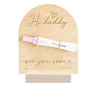 FREEBLOSS Cartello di Annuncio di Gravidanza In Legno Annuncio di Gravidanza per Papà Idee per Rivelare Il Bambino Al Marito Ciao Papà Test di Gravidanza Ricordo Cartello di Legno per Neo