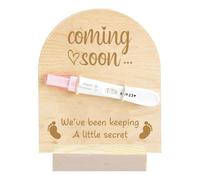 FREEBLOSS Cartello In Legno per Annuncio di Gravidanza Annuncio di Gravidanza per Papà Idee per Rivelare Il Bambino per Il Marito Ciao Papà Test di Gravidanza Ricordo Cartello In Legno per Neo