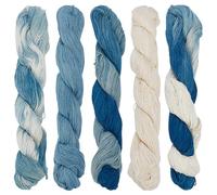 FREEBLOSS Filo Sashiko Kit 5 pz. Matassa Sashiko 110 iarde*5 colori Filo Da Ricamo In Cotone Sashiko Tinto con Piante Naturali