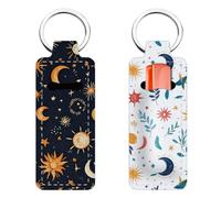 FREEBLOSS Portafogli Portachiavi per Balsamo per Labbra Portachiavi per Lucidalabbra Porta Burrocacao Non Perdere mai il tuo Burrocacao Maniche per le Donne Amici Regalo 3.8x9.6cm