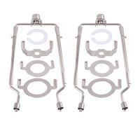 FREEBLOSS Set di 2 paralumi regolabili con supporto per arpa, staffa per paralume resistente con sella, illuminazione vintage e industriale, telaio in ferro battuto resistente