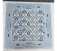 FREEBLOSS Tappetino per mahjong blu, motivo floreale, con retro in gomma e parte superiore in tessuto, per tavolo, antiscivolo e rumore, morbido, pieghevole, per piastrelle, carte, domino, con borsa
