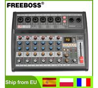 Freeboss AG-06M Console di missaggio scheda audio 48V Phantom Power 16 funzione di registrazione USB digitale Mixer audio 6 canali EU PLUG