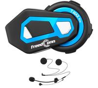 FreedConn T-MAX Pro interfono moto Intercom moto bluetooth 5.0 Kit di comunicazione cuffie intercomunicanti, Gamma 1000M, supporta 6 membri Connessione simultanea, Radio FM, comando vocale,GPS
