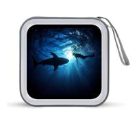 Freediver con Whale Shark CD Case Holder Portable 40 Capacità DVD Wallet Storage Organizer per Auto Viaggi
