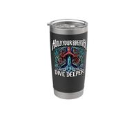 Freediver Scuba Hold Your Breath Dive Deeper Bicchiere termico in acciaio inox doppia parete