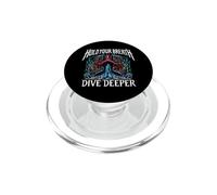 Freediver Scuba Hold Your Breath Dive Deeper PopSockets PopGrip per MagSafe