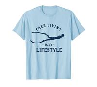 Freediving Ocean & Underwater Lovers Maglietta Unisex Estate Blue Size S Manica Corta T-Shirt Apnea è il mio stile di vita