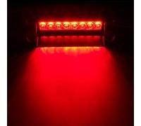 FREEDOH 8 LED Ad Alta Intensità LED per Forze Dell'ordine Luci Stroboscopiche Avvertimento Pericolo Emergenza per Tetto Interno/Cruscotto/Parabrezza con Ventose,Rosso