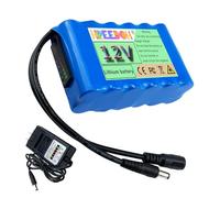 FREEDOH Batteria agli ioni di Litio da 12 V, 6000 mAh, 7200 mAh, 8000 mAh, 10000 mAh, 12000 mAh, 12800 mAh, Ricaricabile, Protezione BMS Integrata con Caricabatterie,12v10000mah