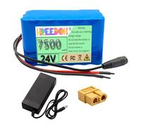 FREEDOH Batteria al Litio da 24 Volt, Pacco Batteria al Litio da 24 V 7,5 Ah, batterie Ricaricabili con Caricabatterie da 29,4 V e BMS