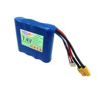 FREEDOH Pacco Batteria al Litio 7,4 V Batteria agli ioni di Litio 1,5 Ah 3 Ah 5,2 Ah 6 Ah per Barca Giocattolo telecomandata/Barca a Strascico/Barca da Esca,7.4v5200mah