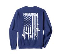 Freedom - Divertente Pro Gun USA Flag 2 ° emendamento - ON BACK Felpa
