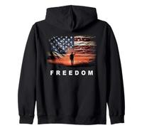 Freedom - Faith Conservative Flag USA Graphic Felpa con Cappuccio