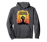 Freedom Fighter: potenziare Il Grafico di protesta per Gli attivisti, Felpa con Cappuccio, Unisex per Adulti, Grigio Scuro, M