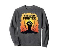 Freedom Fighter: potenziare Il Grafico di protesta per Gli attivisti, Felpa, Unisex per Adulti, Grigio Scuro, XXL