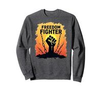Freedom Fighter: potenziare Il Grafico di protesta per Gli attivisti, Felpa, Unisex per Adulti, Grigio Scuro, L