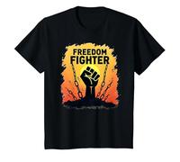 Freedom Fighter: potenziare Il Grafico di protesta per Gli attivisti, Maglietta, Bambini, Nero, 3 Anni