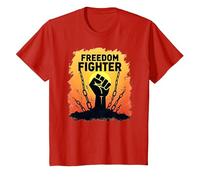 Freedom Fighter: potenziare Il Grafico di protesta per Gli attivisti, Maglietta, Bambini, Rosso, 3 Anni