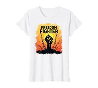 Freedom Fighter: potenziare Il Grafico di protesta per Gli attivisti, Maglietta, Donna, Bianco, XS