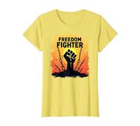 Freedom Fighter: potenziare Il Grafico di protesta per Gli attivisti, Maglietta, Donna, Limone, 3XL