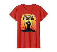 Freedom Fighter: potenziare Il Grafico di protesta per Gli attivisti, Maglietta, Donna, Rosso, XXL