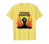 Freedom Fighter: potenziare Il Grafico di protesta per Gli attivisti, Maglietta, Uomo, Limone, 3XL