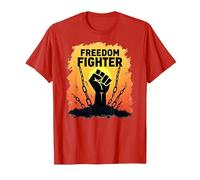Freedom Fighter: potenziare Il Grafico di protesta per Gli attivisti, Maglietta, Uomo, Rosso, L